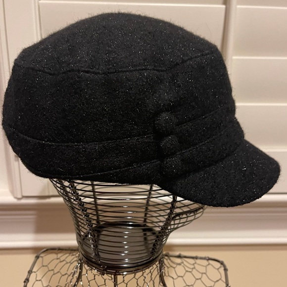 Cadet Hat with Faint Sparkles - Black - Picture 2 of 3